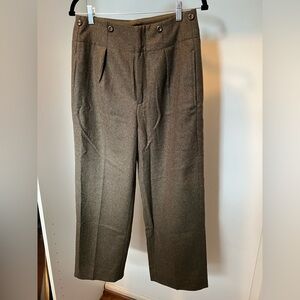 Banana Republic Women’s Green Wool Blend Pants 6